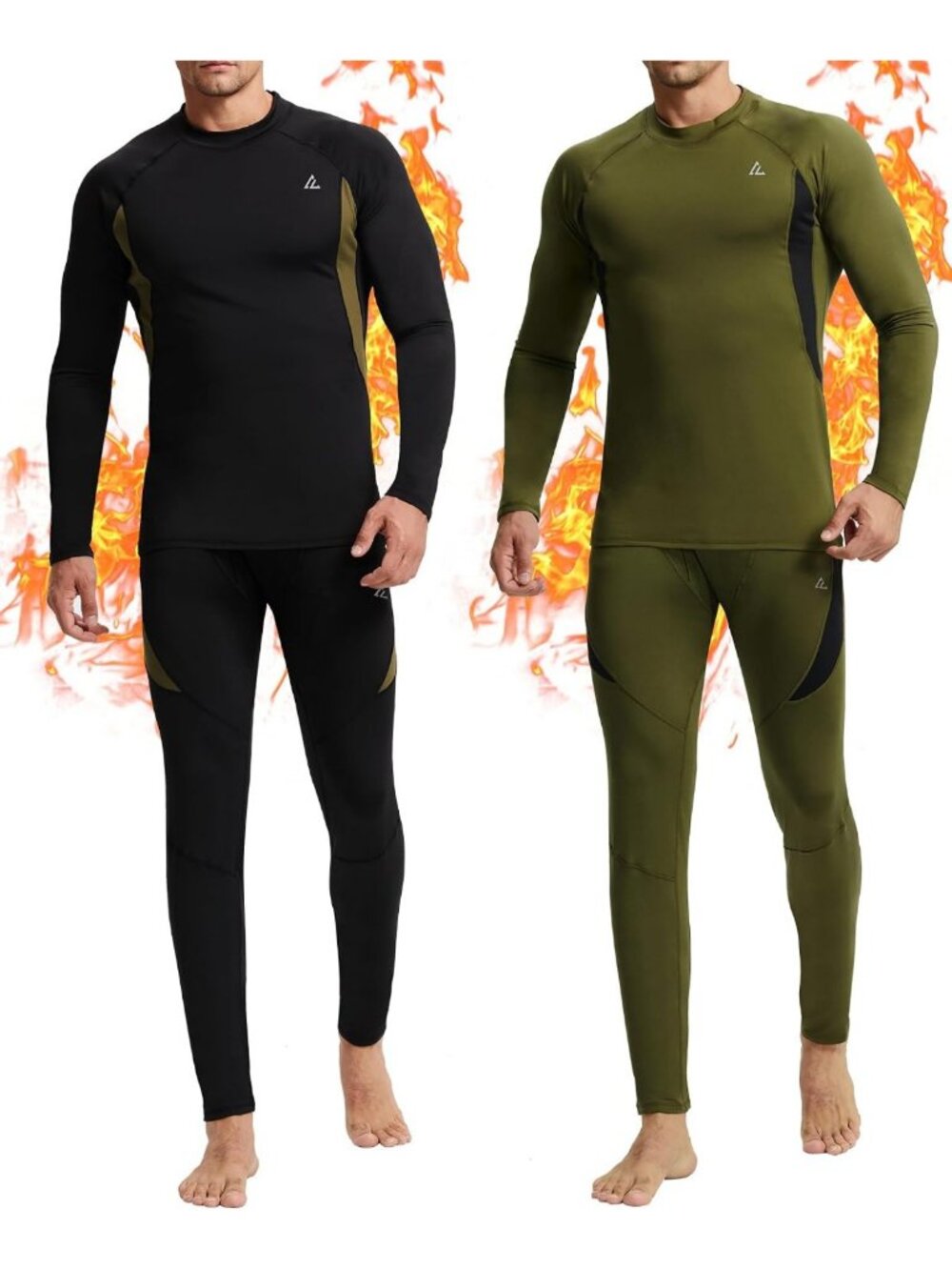 Men's Thermal Long Johns Base Layer Set for Cold Weather - 1/2/3 Pack, Cozy